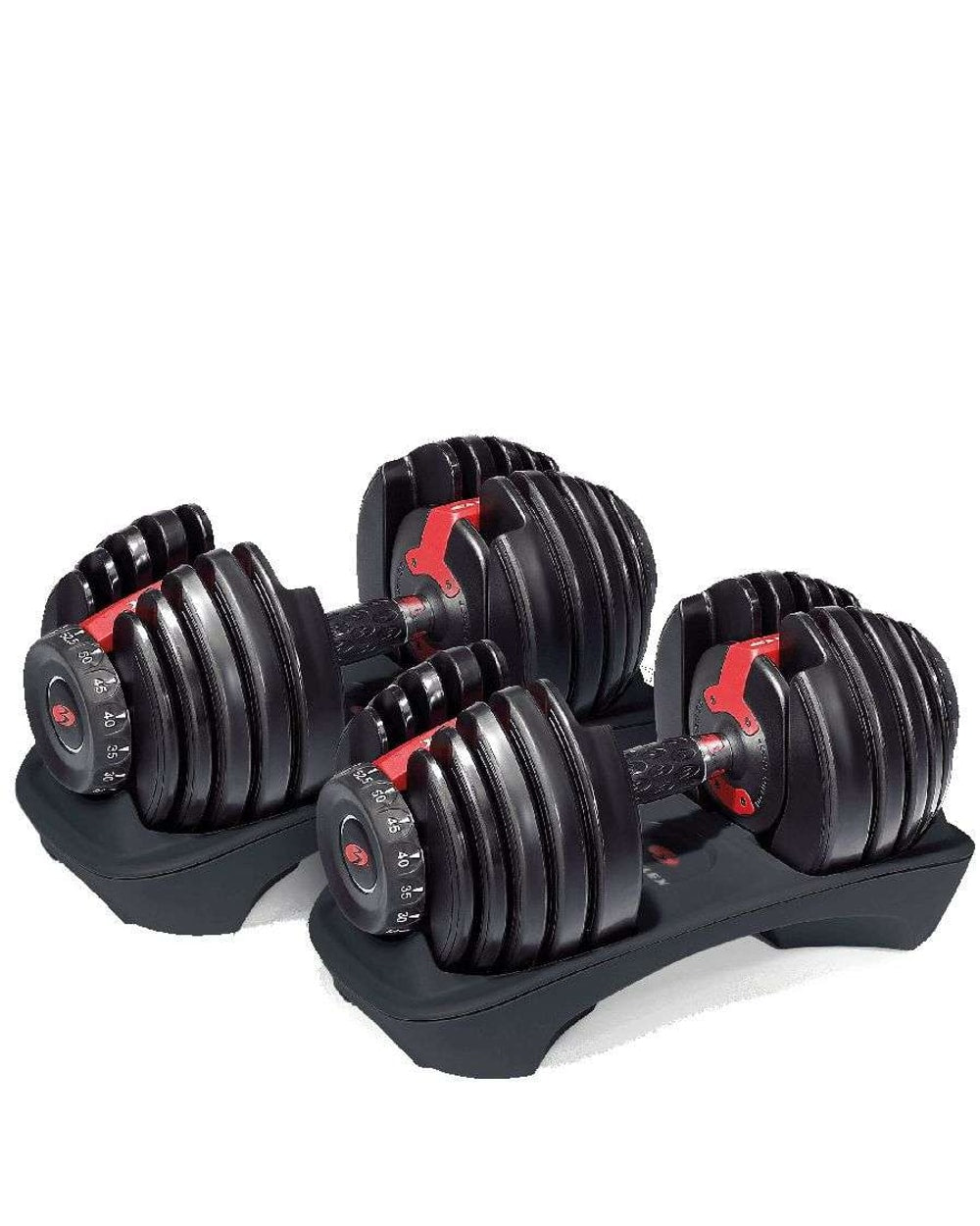 552 SelectTech Adjustable Dumbbells- Pair (5-52LBS)