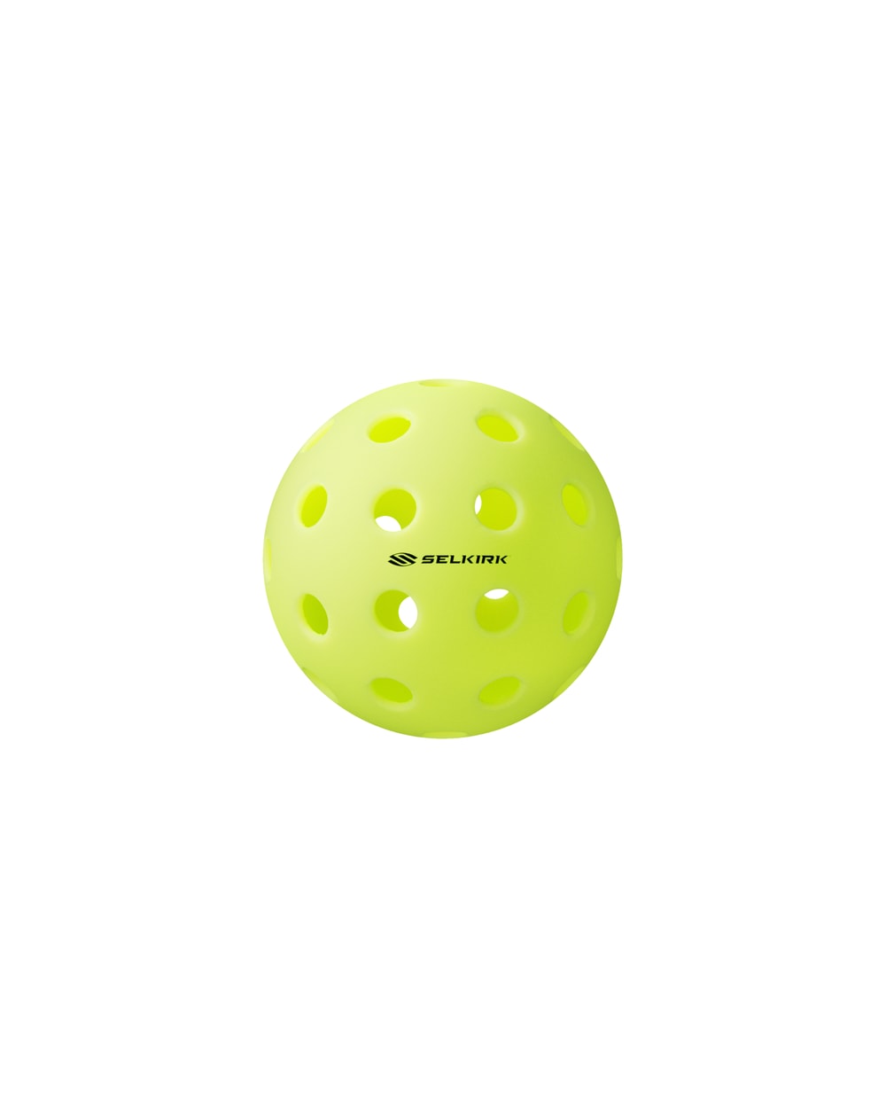 Selkirk Q1 Quiet Pickleball 3-Pack - Yellow, single ball back