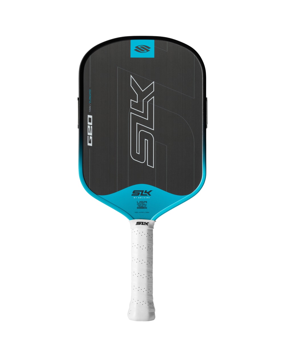 Selkirk SLK Geo Elongated Pickleball Paddle - Cyan, front view