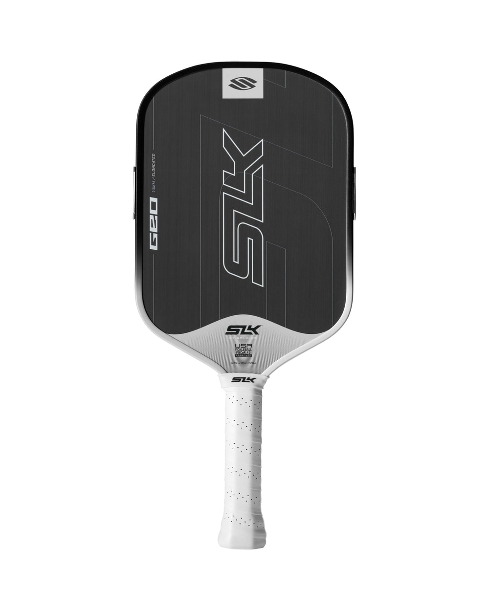 Selkirk SLK Geo Elongated Pickleball Paddle - White, front view