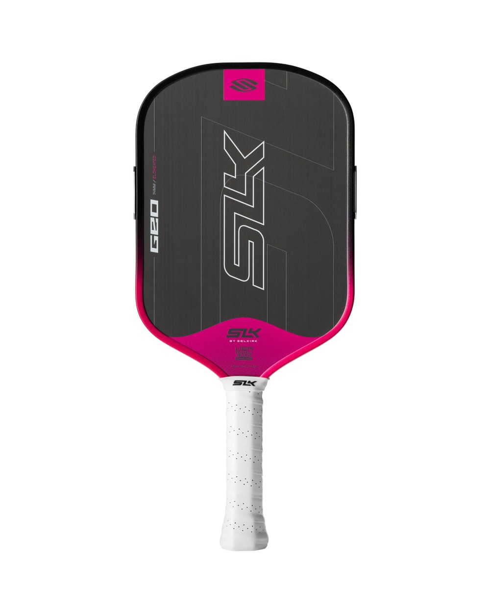 Selkirk SLK Geo Elongated Pickleball Paddle - Pink, front view