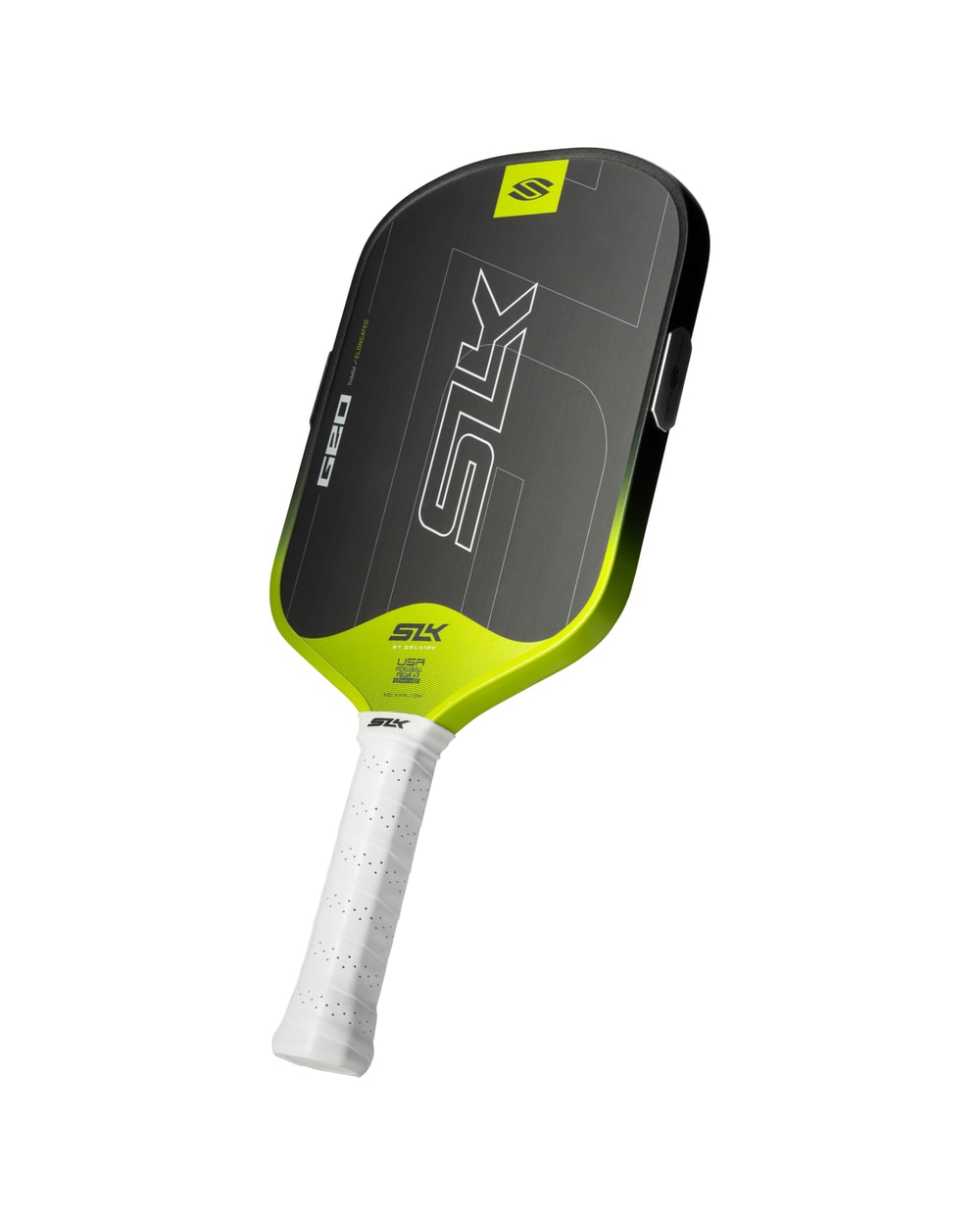 Selkirk SLK Geo Elongated Pickleball Paddle - Volt, angled view