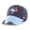 '47 Brand MVP Two Tone Cap - Toronto Blue Jays, navy and light blue, front view