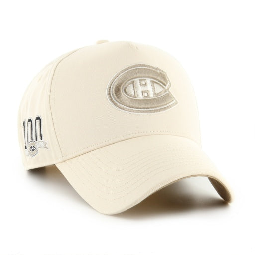 47 Brand Montreal Canadiens Sure Shot MVP Cap - Creme - Montreal Canadiens, side view