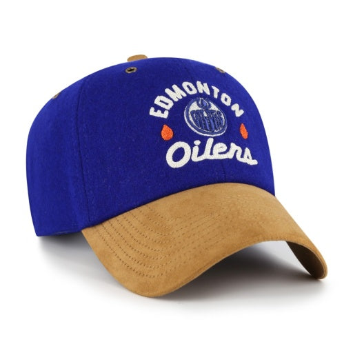 47 Brand NHL HPD Clean Up Hat - Edmonton Oilers, angled front view