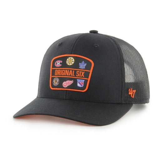 47 Brand NHL Original 6 Goal Trucker Hat - Original 6, front view