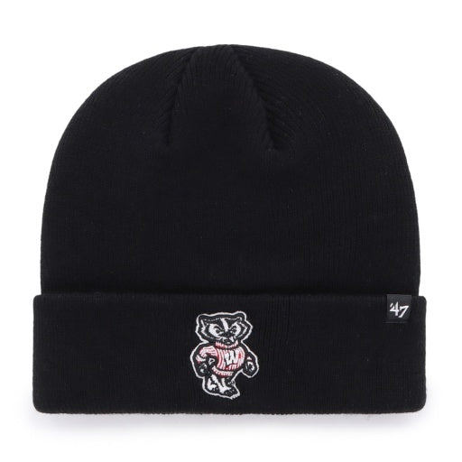 47 Brand Wisconsin Badgers Raised Cuffed Knit Toque - Wisconsin Badgers, front view