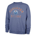 '47 Brand Edmonton Oilers Treasured French Terry Crew - royal blue, front view