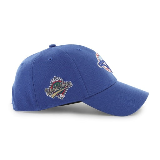 '47 Brand MVP Sure Shot World Series Cap - Toronto Blue Jays, side view with World Series patch