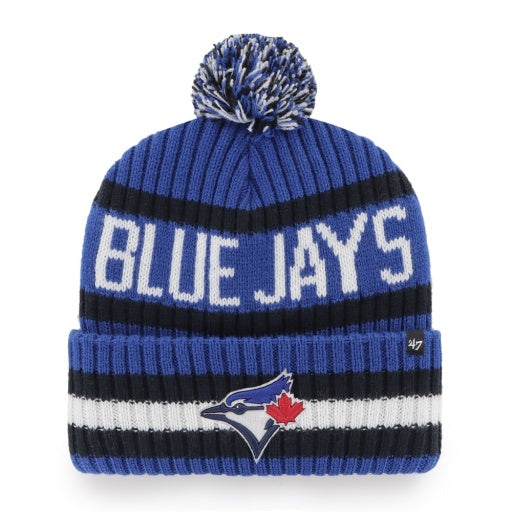 47 Brand MLB Bering Cuffed Knit Toque - Toronto Blue Jays, front view
