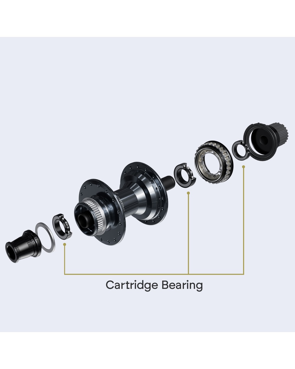 Shimano FH-M8210-B Deore XT rear freehub exploded view