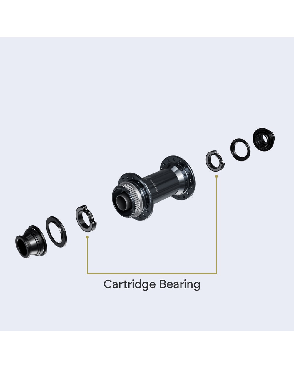 Shimano HB-M8210 Deore XT front hub exploded view