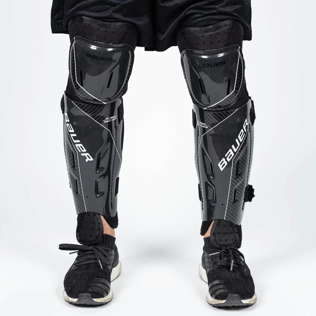 Junior Bauer S18 Pro ST Shin Guards, on-model view