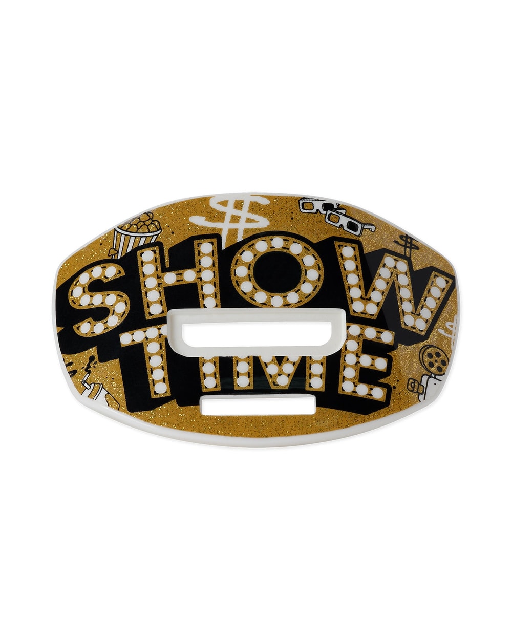 "Showtime" Speed X Football Mouthguard - WHITE/GOLD