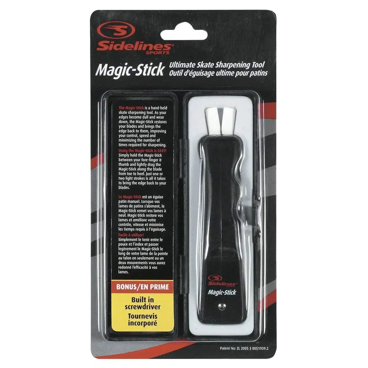 Sidelines Magic Stick with honing stone, packaged