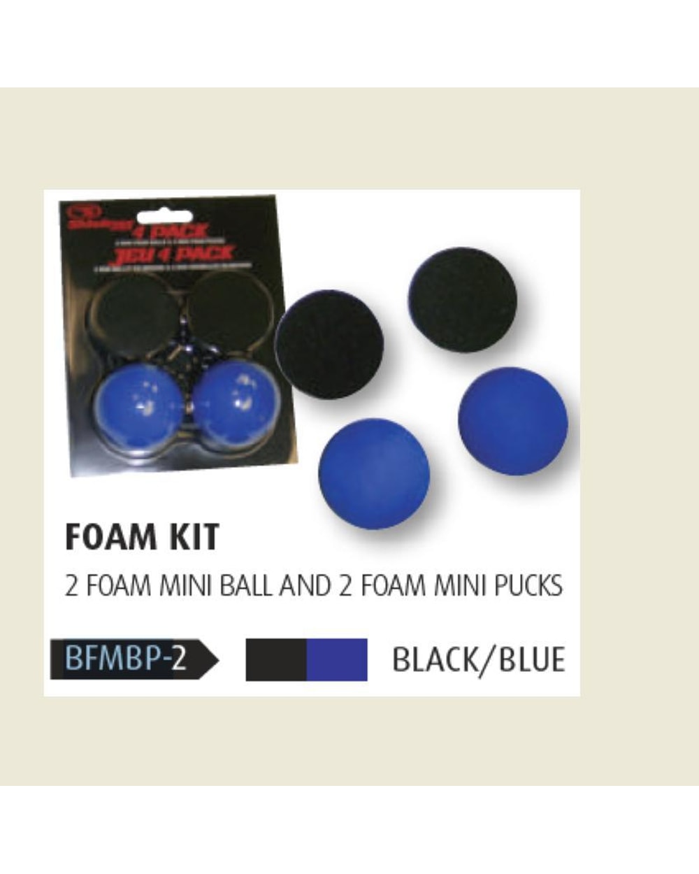 Sidelines Sports Foam Mini Balls & Pucks - 4 Pack