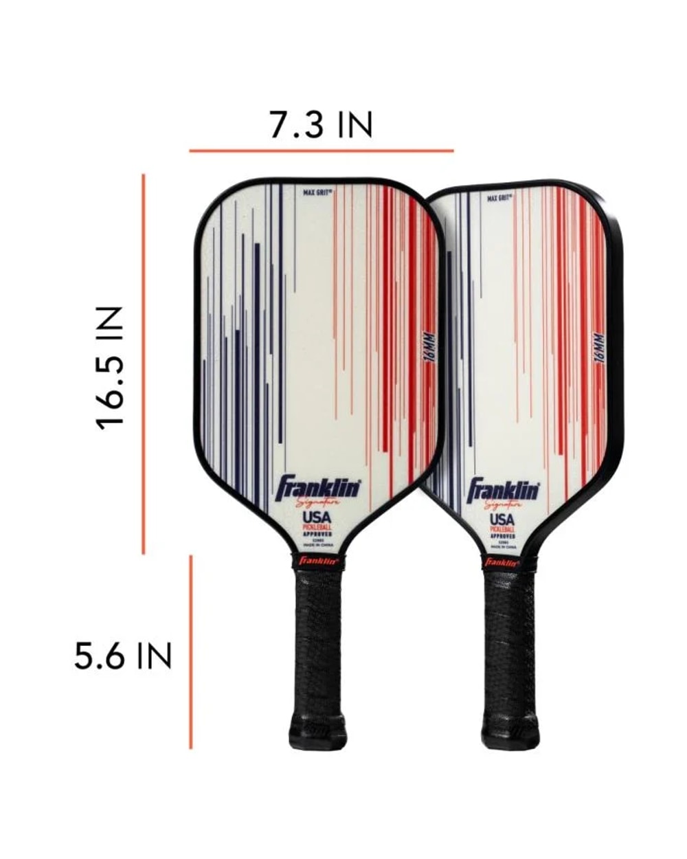 Franklin Signature Pro Series Fiberglass Paddle with Maxgrit