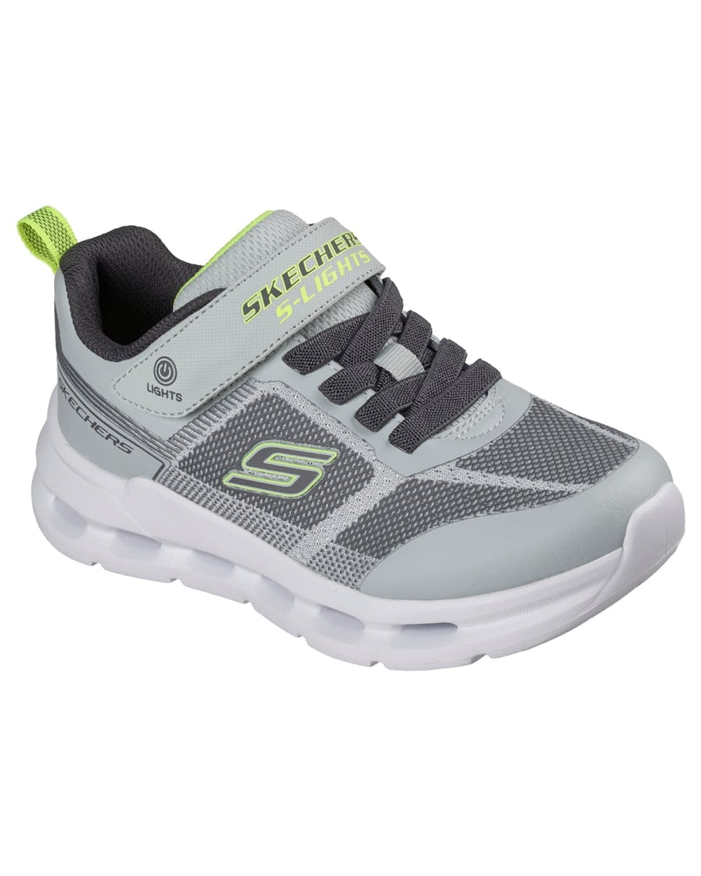 Skechers Glide-Step Lights Gray/Lime profile