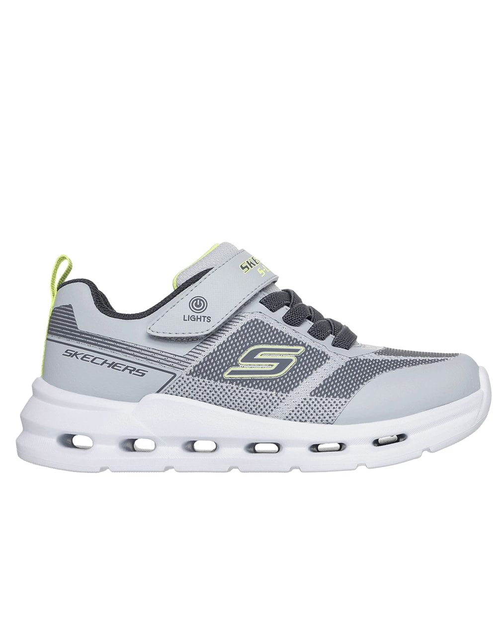 Skechers Glide-Step Lights Gray/Lime