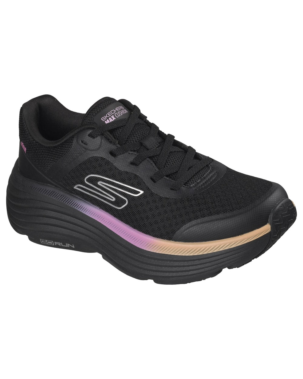 Skechers Women's Max Cushioning Endeavour - Black/Pink - profile