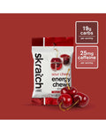 Skratch Energy Chews Sport Fuel - Sour Cherry + Caffeine