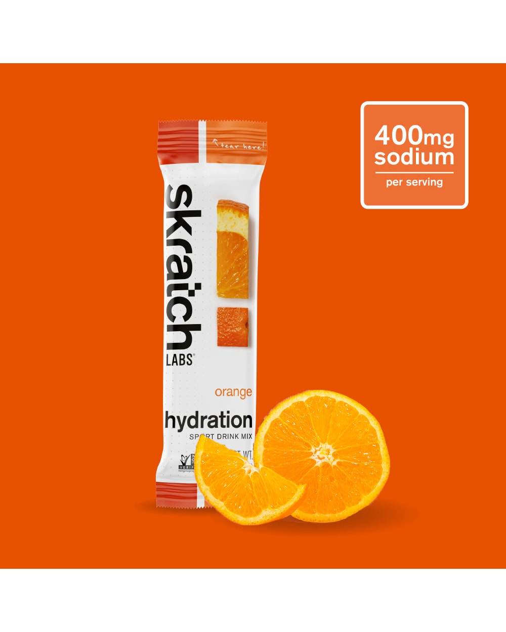 Skratch Hydration Sport Drink Mix - Orange Single Serving