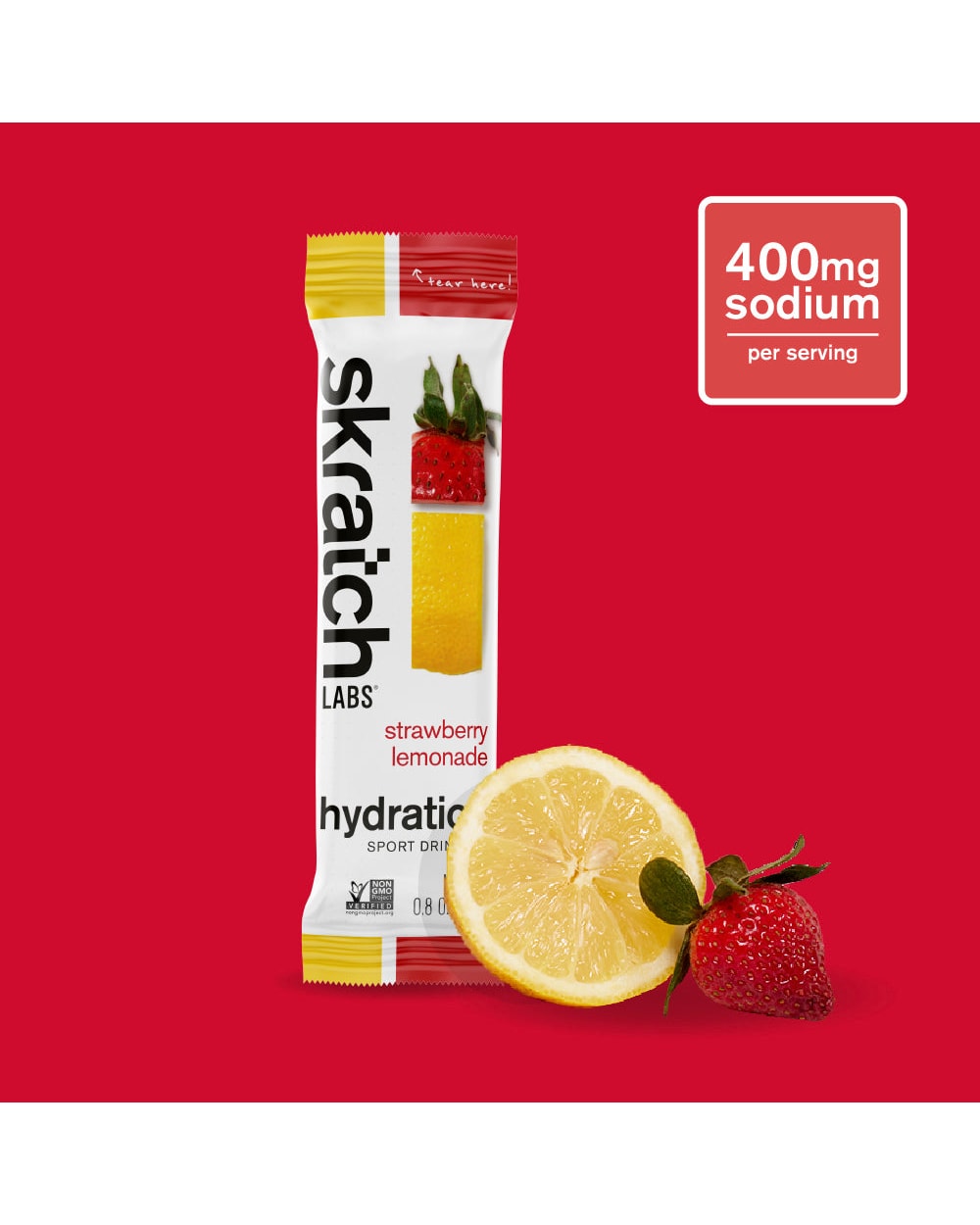 Skratch Hydration Sport Drink Mix - Strawberry Lemon Single Serving