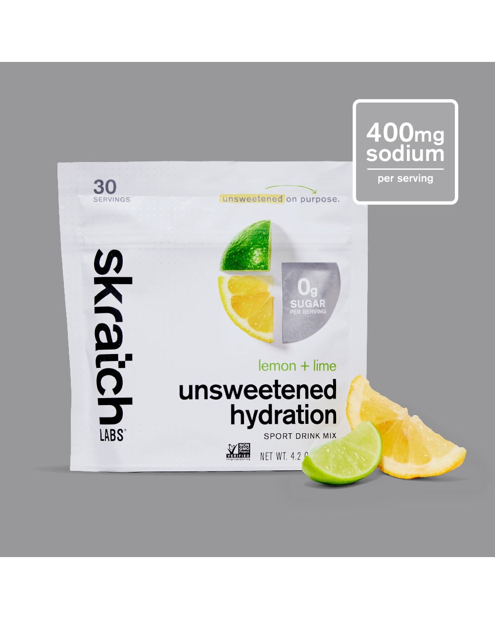 Skratch Unsweetened Hydration Sport Drink Mix - Lemon Lime
