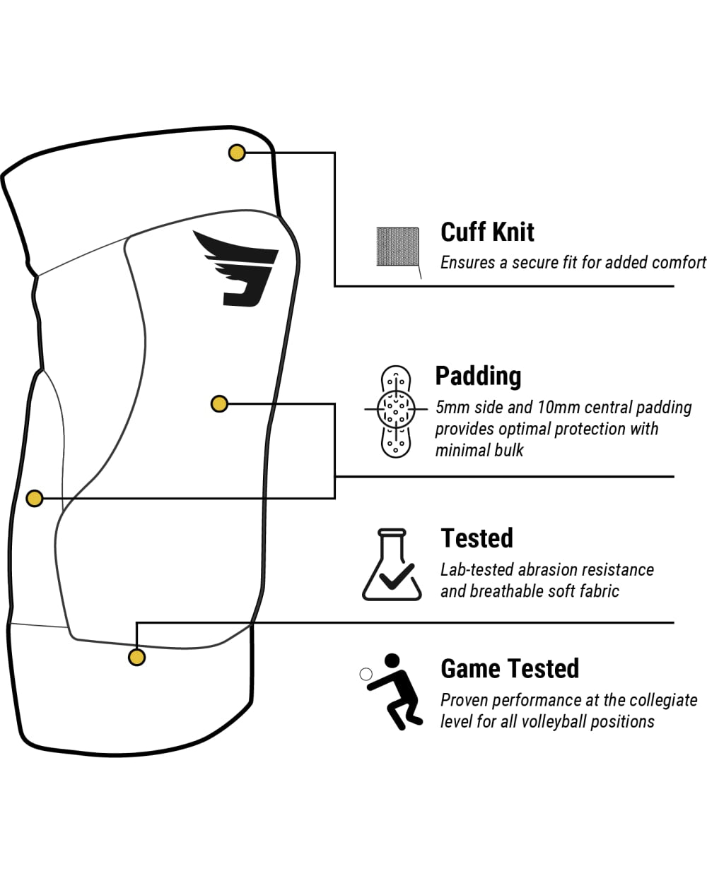 Slidelete Volleyball Knee Pads (Pair)
