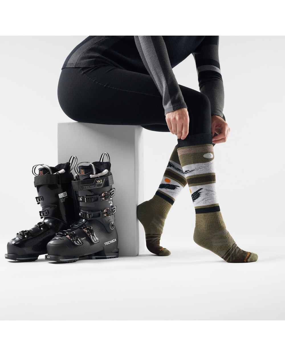 Smartwool Men's Ski Midnight Over The Calf Socks - Winter Moss