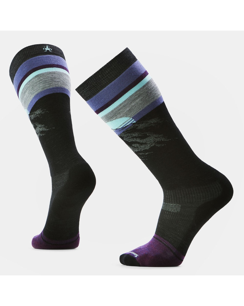 Smartwool Men's Snowboard Mountain Sunrise Over The Calf Socks - Black