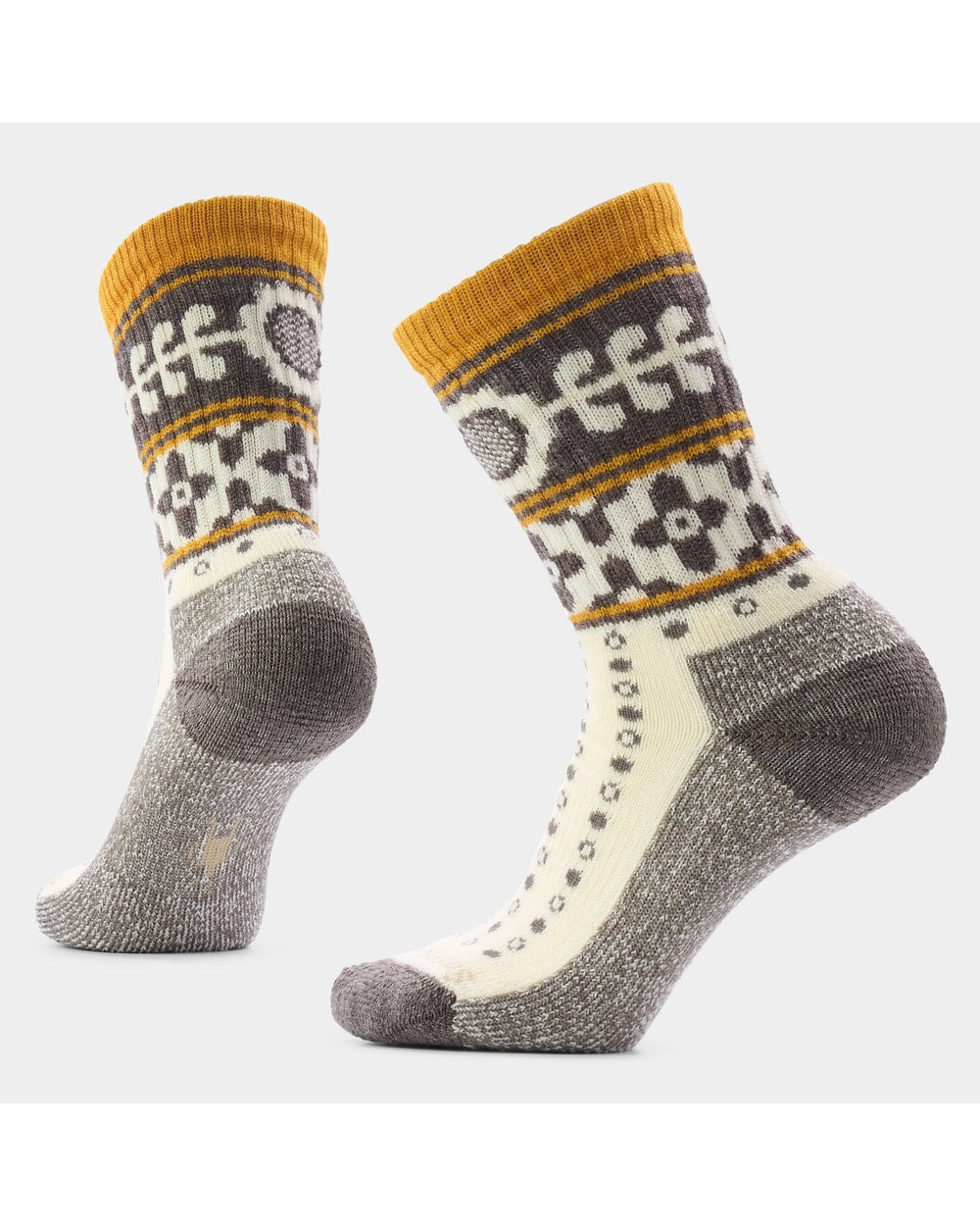 Smartwool Women's Everyday Cozy Retro Sunflower Crew Socks - Natural