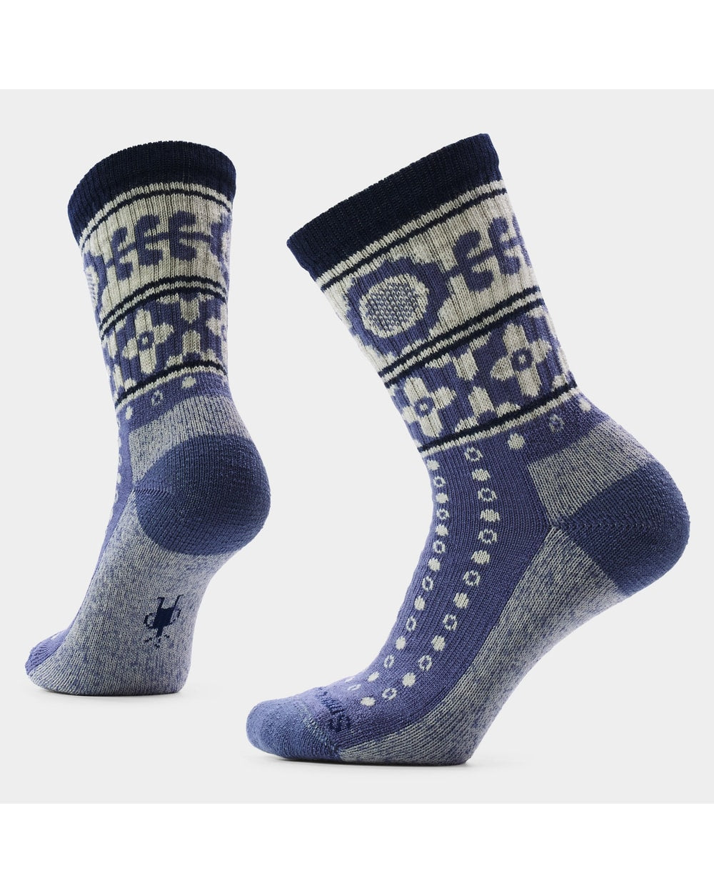 Smartwool Women's Everyday Cozy Retro Sunflower Crew Socks - Nightfall Blue