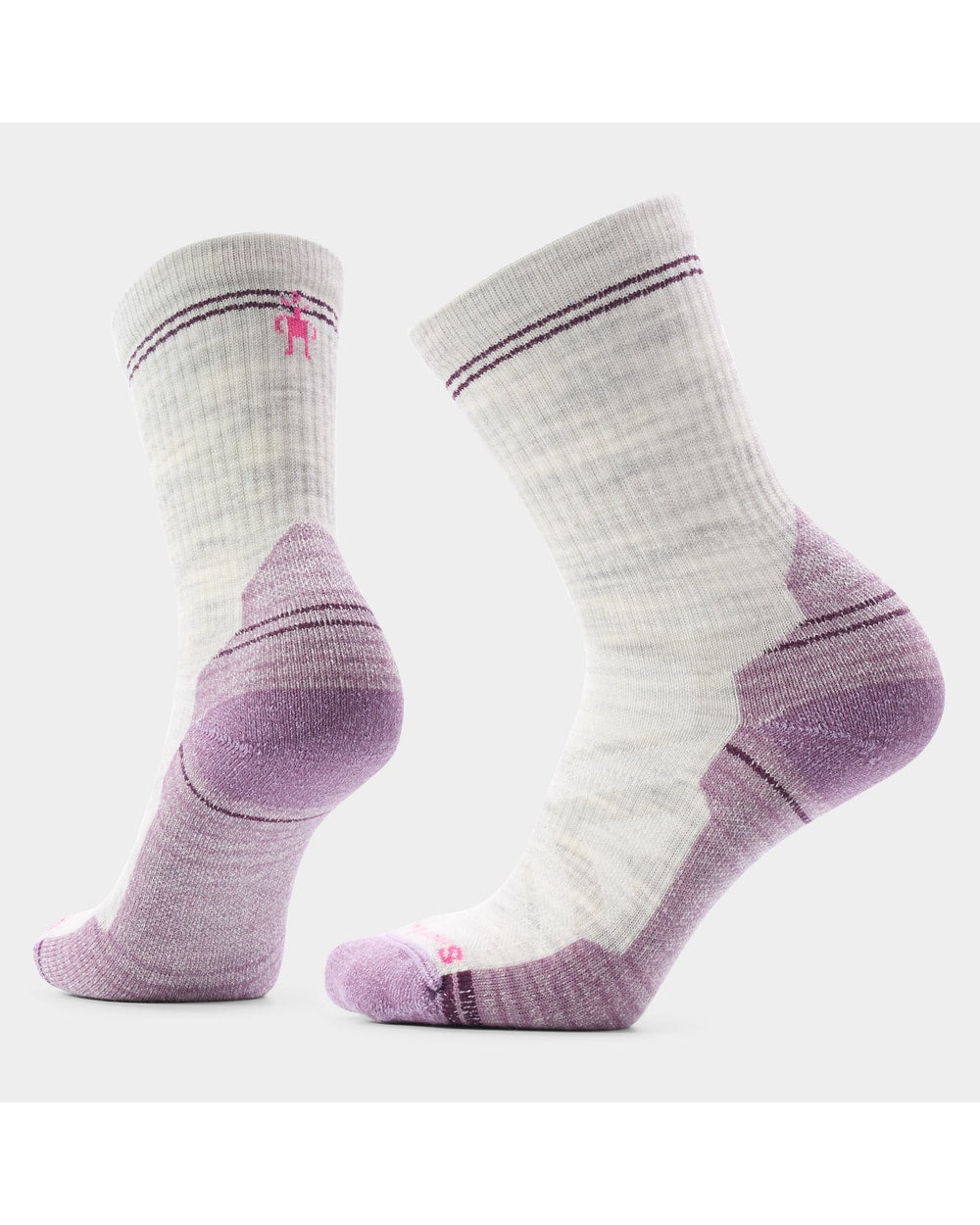 Smartwool Women's Hike Light Cushion Crew Socks (2026) - Ash-Purple Dawn
