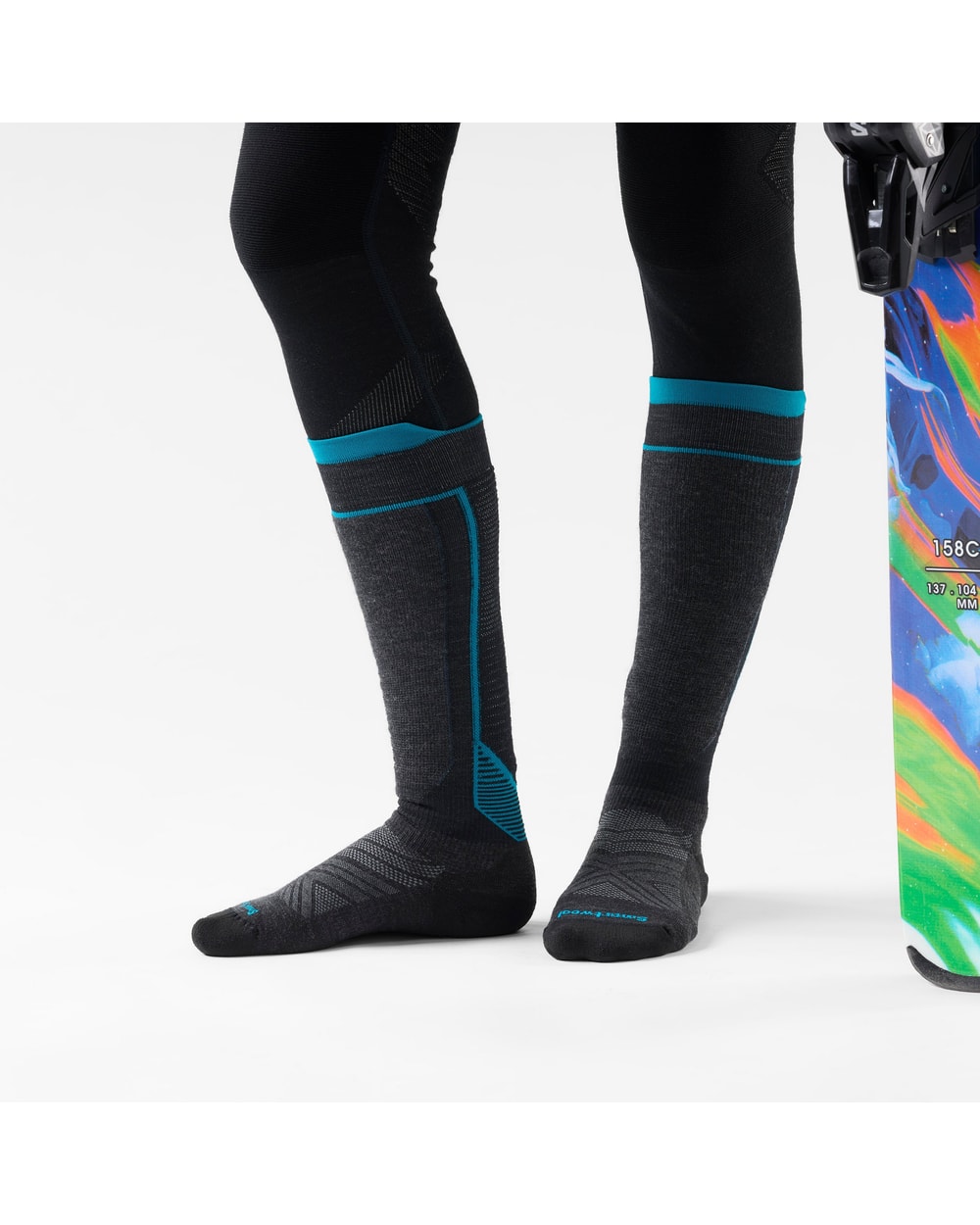 Smartwool Women's Intraknit Ski Over The Calf Socks - Charcoal