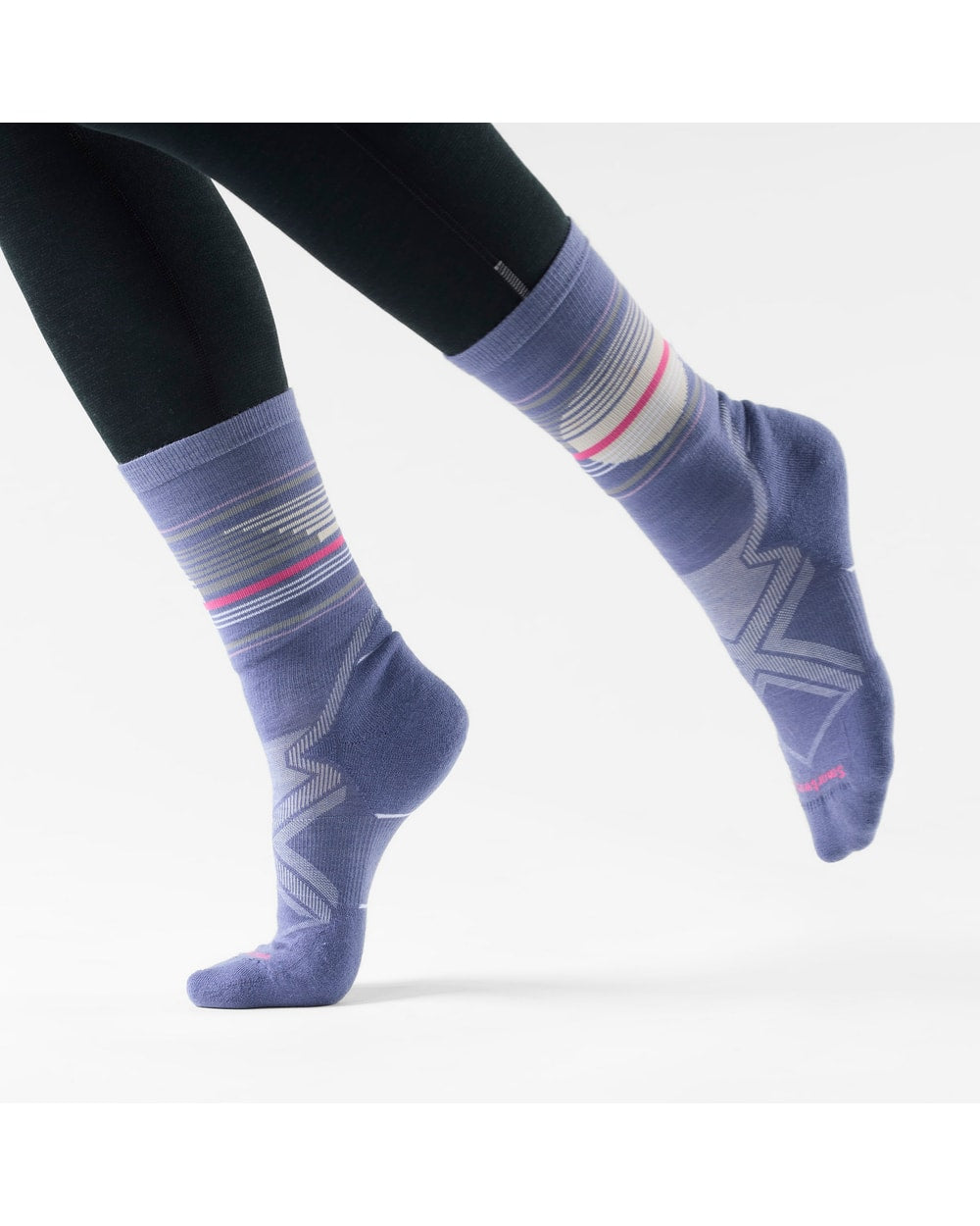 Smartwool Women's Run Cold Weather Glow Crew Socks - Nightfall Blue