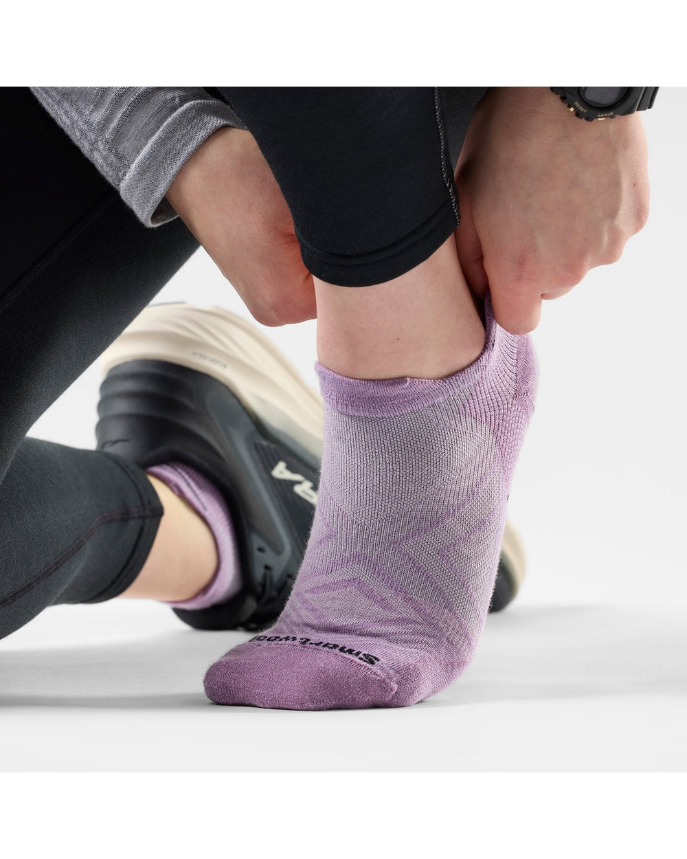 Smartwool Women's Run Zero Cushion Low Ankle Socks (2026) - Purple Dawn