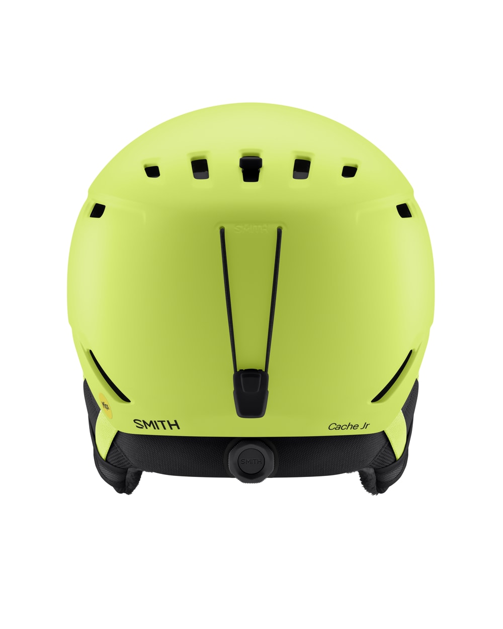 Smith Junior Cache Mips Helmet - Matte Electric Lime, back view