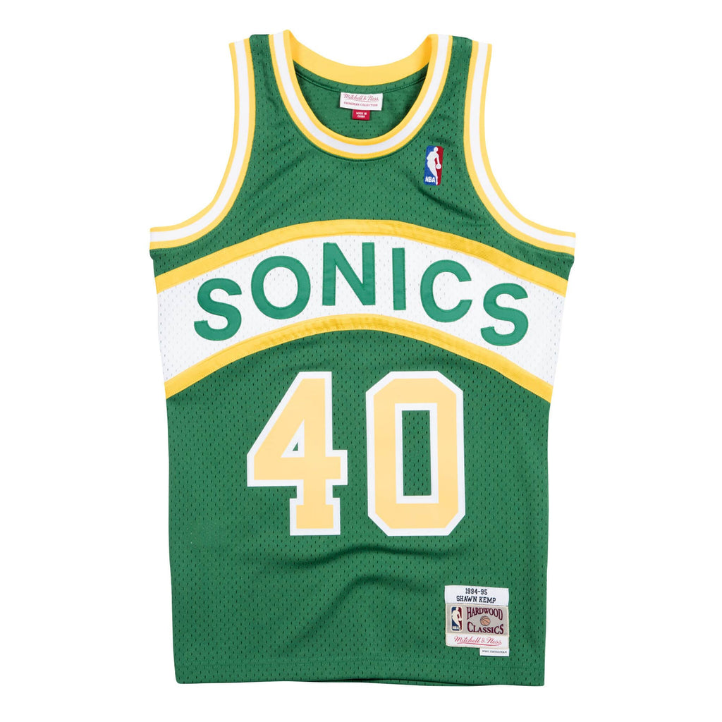 Mitchell & Ness Seattle SuperSonics Shawn Kemp 1994 Hardwood Classics Swingman Jersey