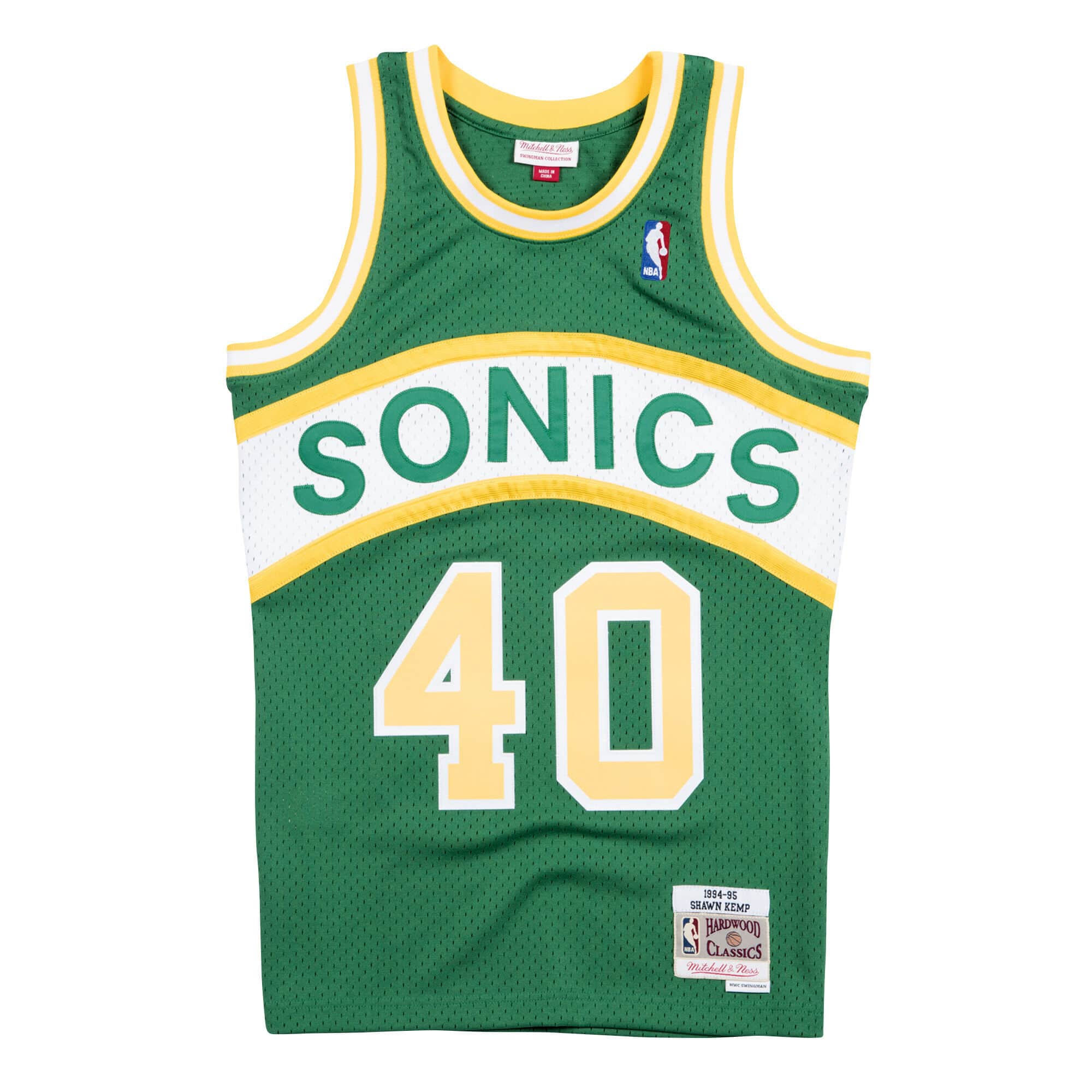 Mitchell & Ness Seattle SuperSonics Shawn Kemp 1994 Hardwood Classics Swingman Jersey