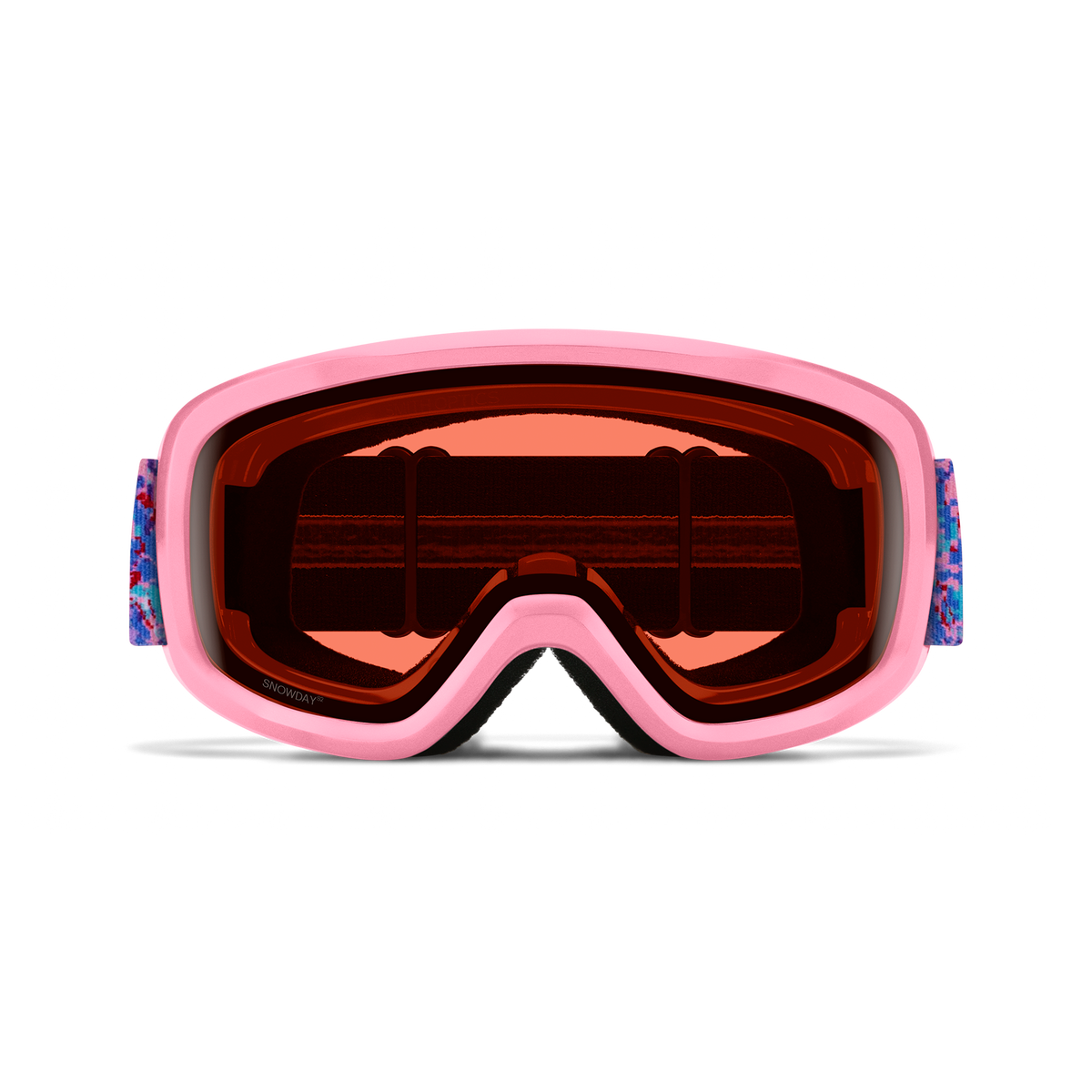 Smith Youth Snowday Goggles - Bright Pink LoFi Butterfly / RC36, front view