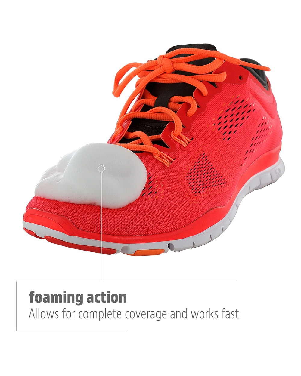 Sof Sole Instant Cleaner foaming action