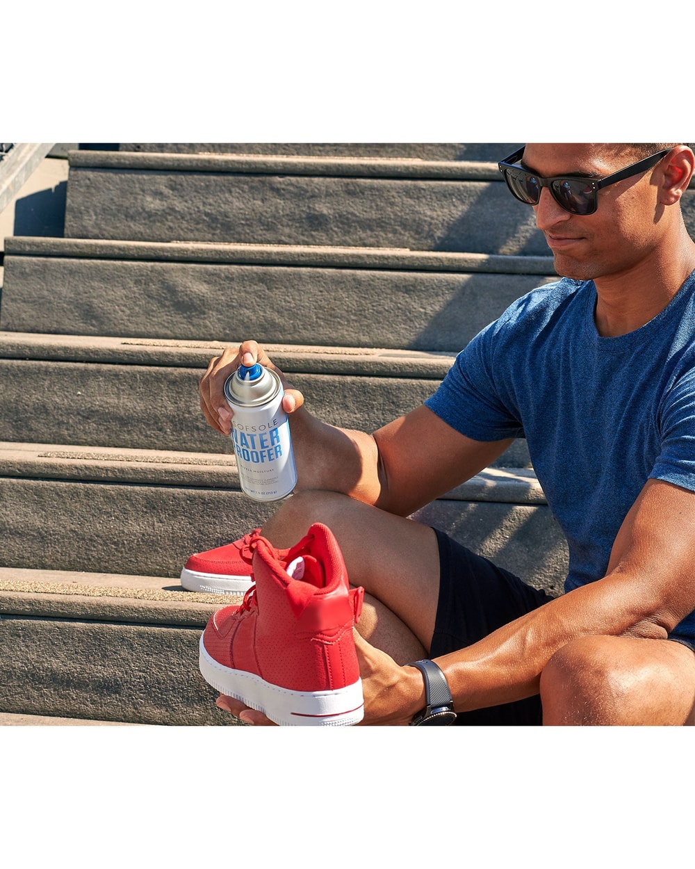 Sof Sole Waterproofer in use