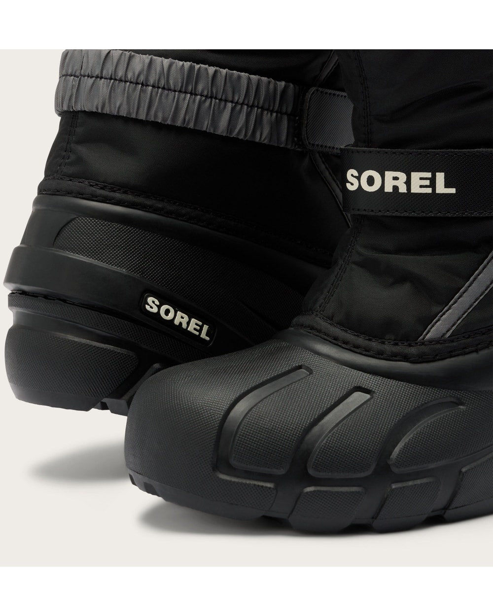 Sorel Big Kids Flurry Winter Boot in Black/Sea Salt - detail