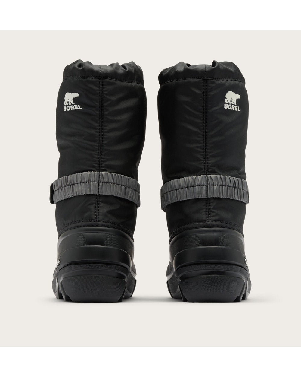 Sorel Little Kids Flurry Winter Boot in Black/Sea Salt - back