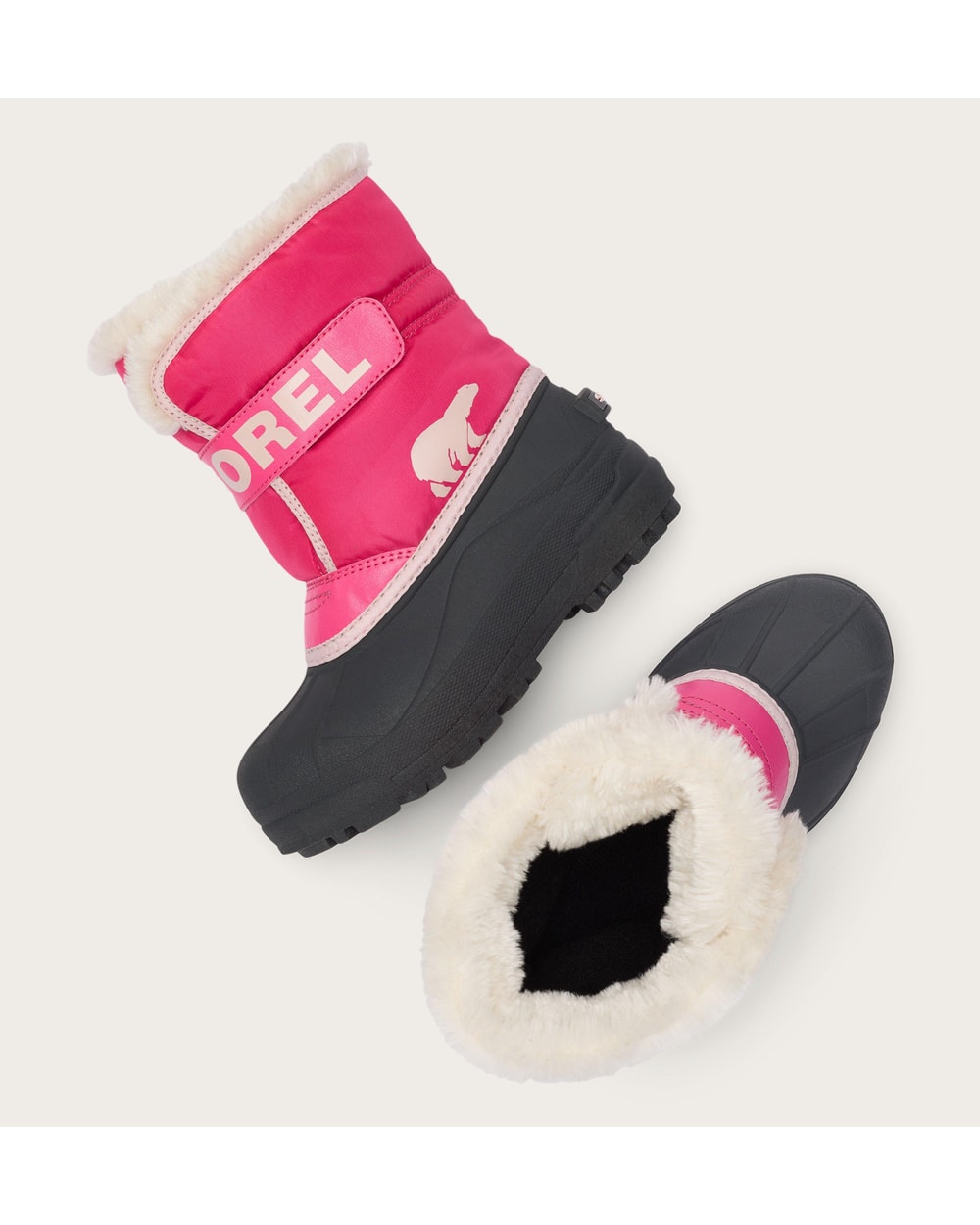 Sorel Toddler Snow Commander Boot in Ultra Pink/Pink Salt - top