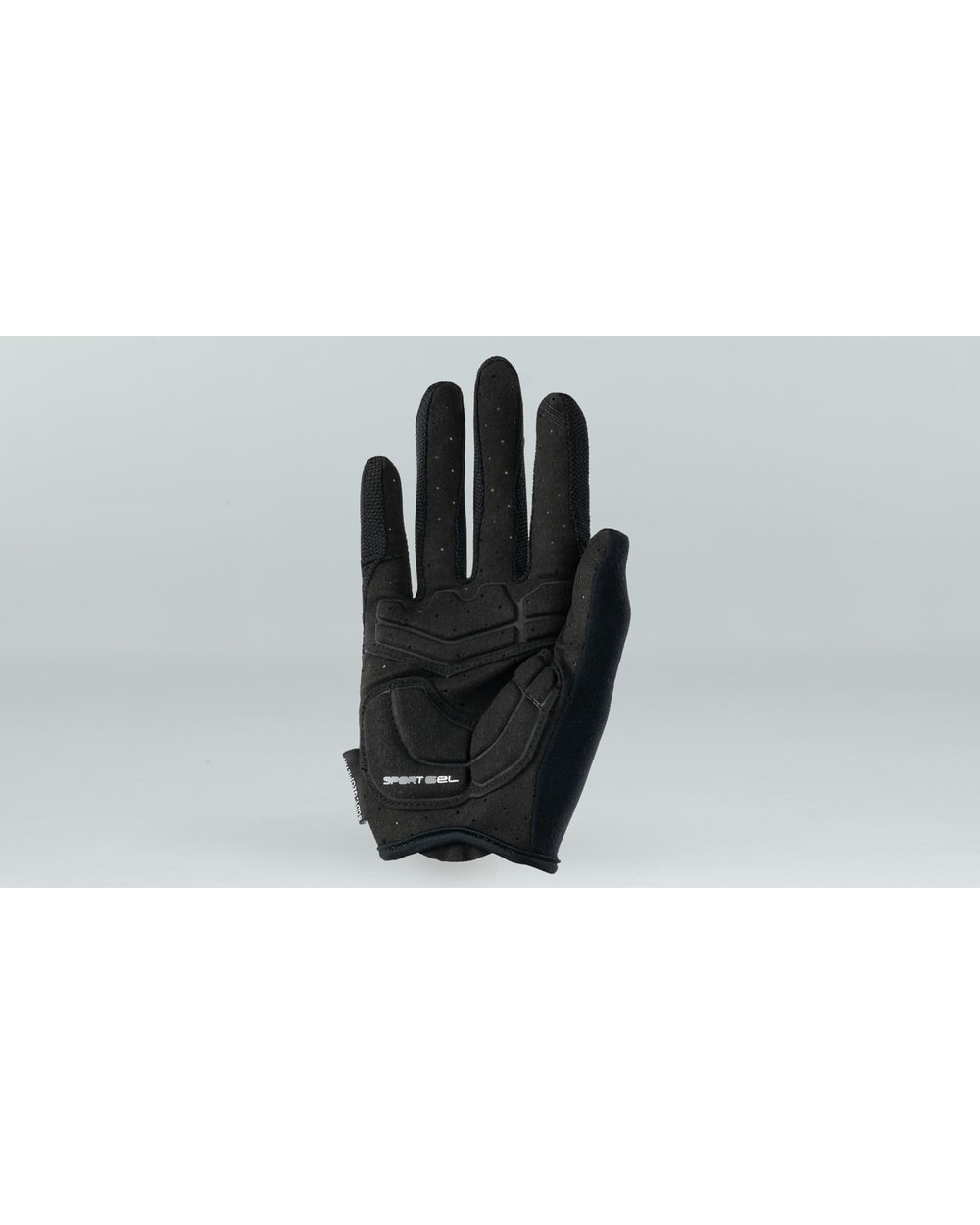 Specialized Men's Body Geometry Sport Gel Long Finger Gloves - BLACK, palm view
