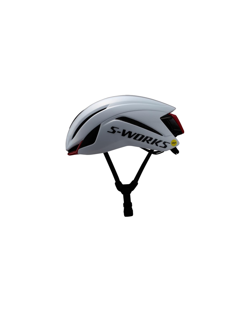 Specialized S-Works Evade 4 Helmet - WHITE/RED, profile view