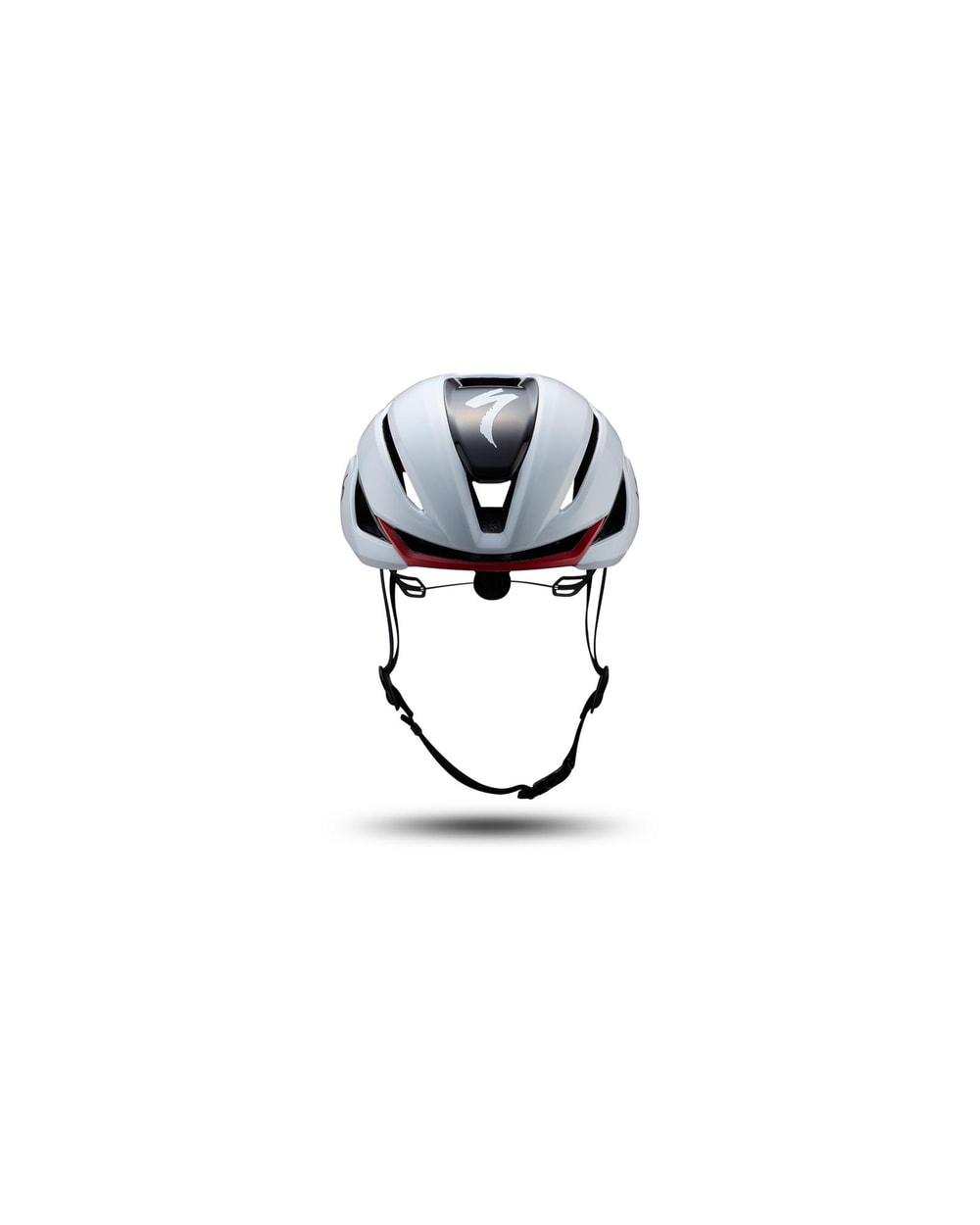 Specialized S-Works Evade 4 Helmet - WHITE/RED, front view