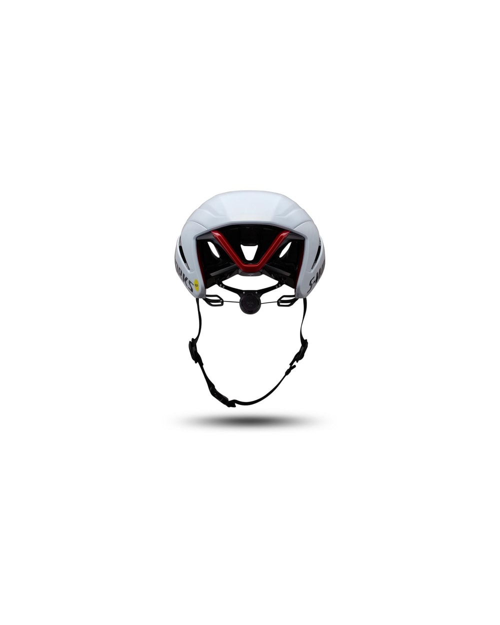 Specialized S-Works Evade 4 Helmet - WHITE/RED, rear view